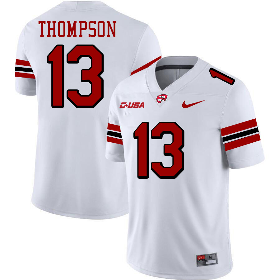 Terrion Thompson WKU Jersey,Western Kentucky Hilltoppers #13 Terrion Thompson Jersey Youth-White